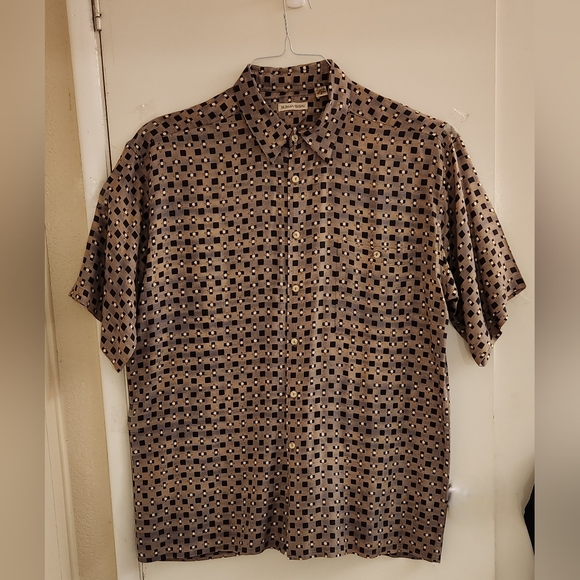 Burma Bibas silk shirt mens xl EUC Perfect Timeless - Picture 2 of 13